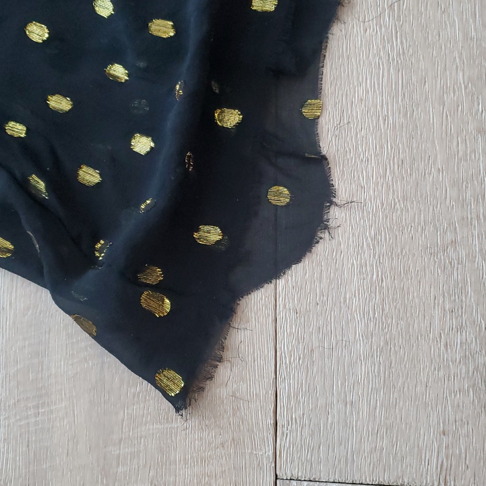 Isabel Marant Off Shoulder Black And Gold Polka Dot Dress - Picture 13 of 16